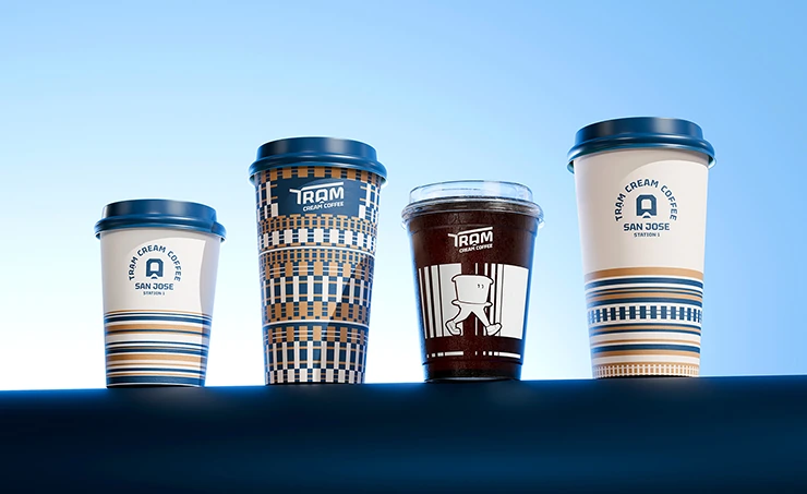 Tram Cream Coffee Coffee Packaging