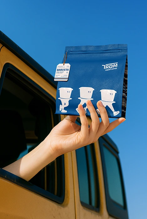 Tram Cream Coffee Coffee Packaging Cream