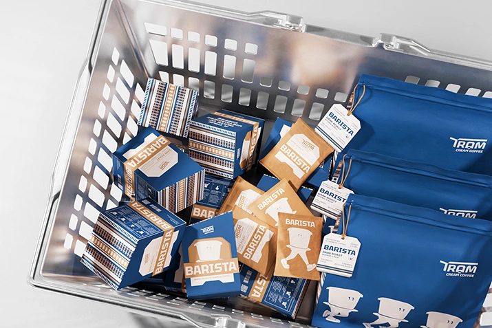 Tram Cream Coffee Coffee Packaging Cream Detail View