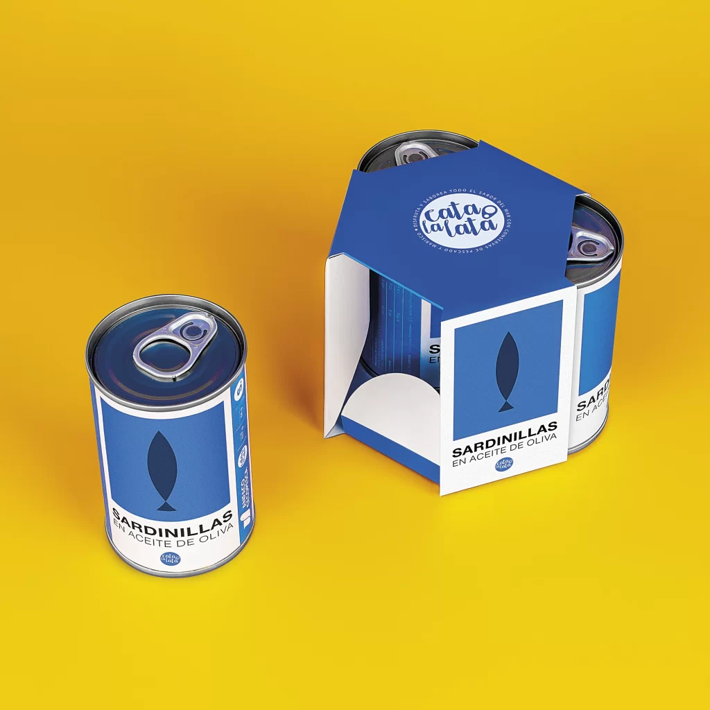 Cata La Lata Sardines Olive Oil Canned Seafood Packaging Side View