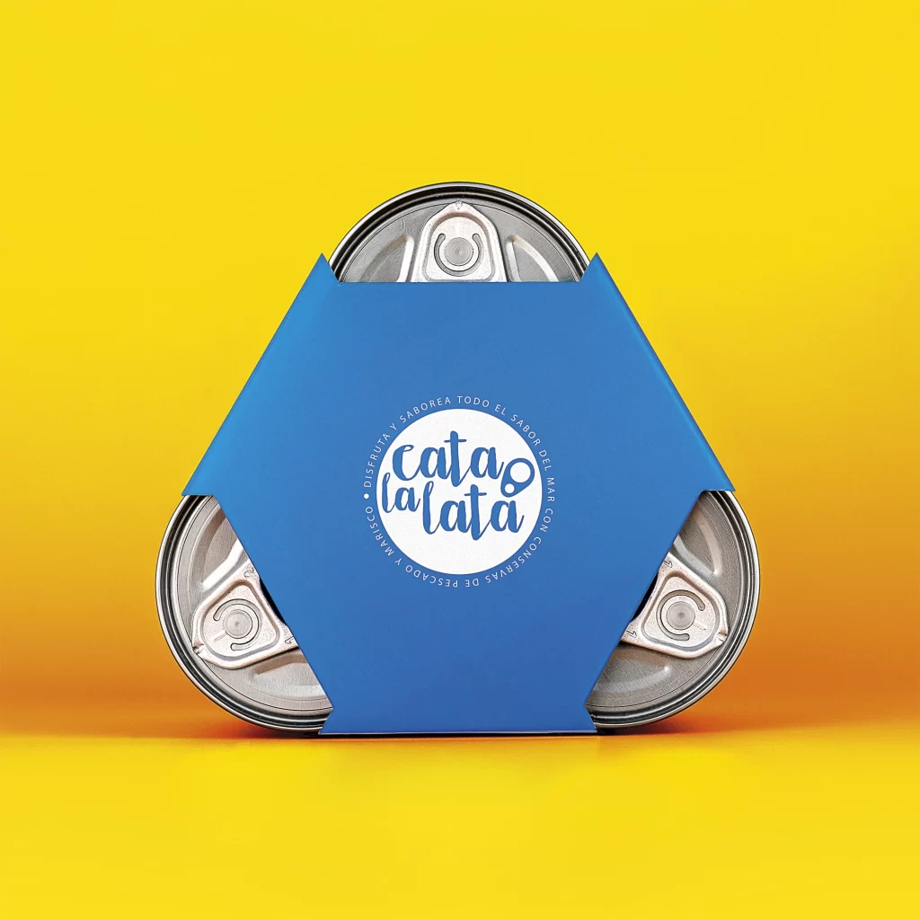 Cata La Lata Sardines Olive Oil Canned Seafood Packaging Angle View