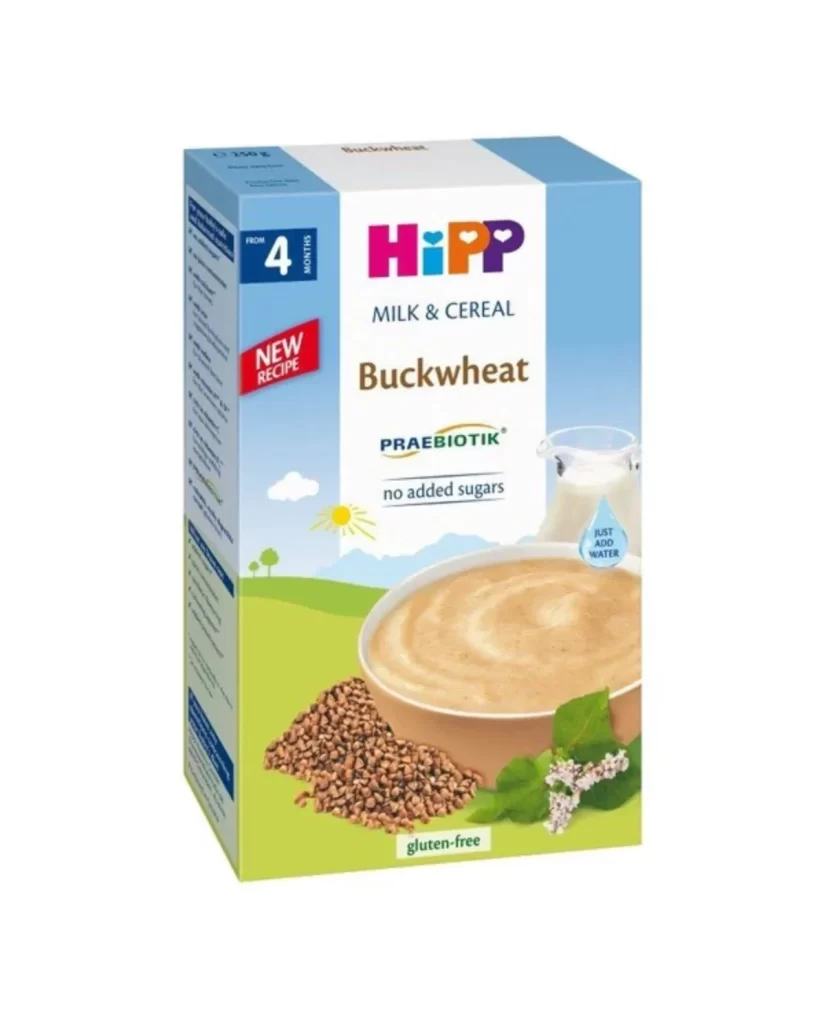 HiPP Buckwheat Milk & Cereal gluten-free Baby Formula Packaging