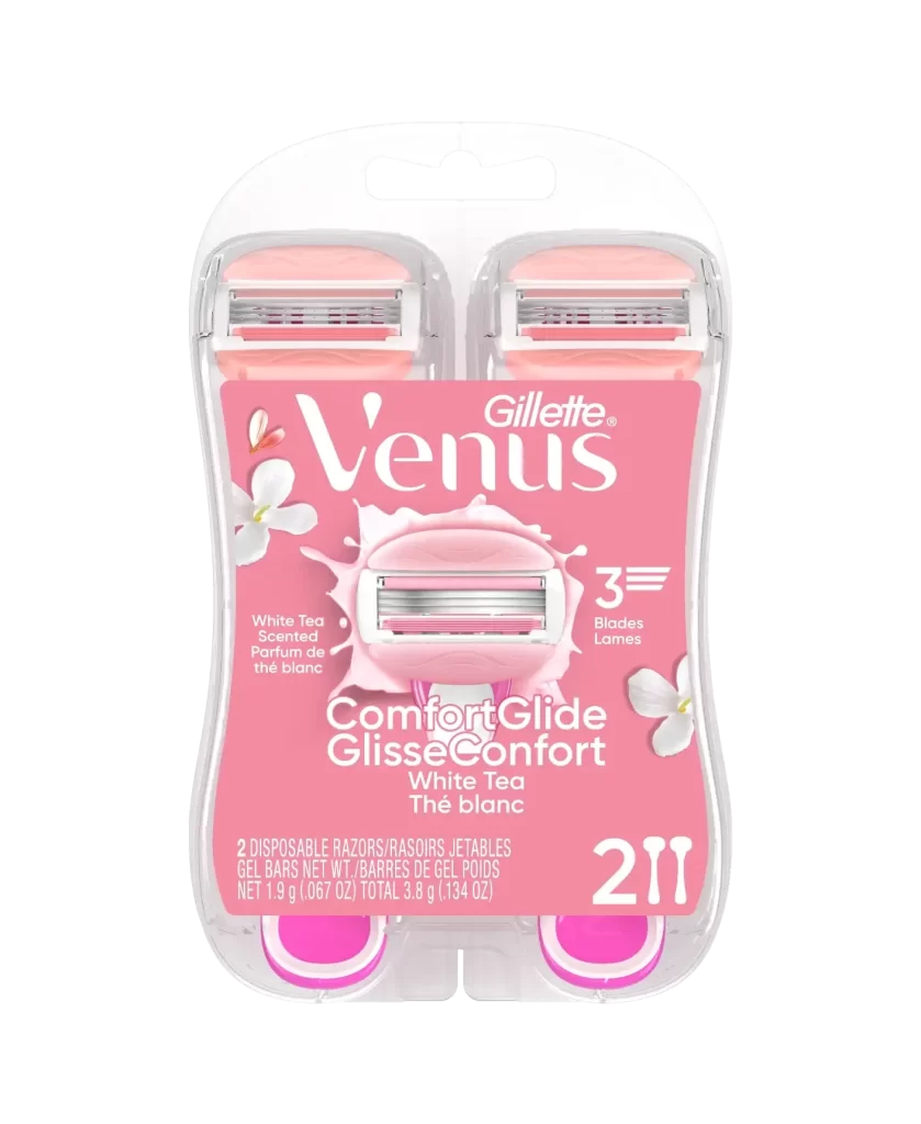 Gillette ComfortGlide White Tea Razor Packaging