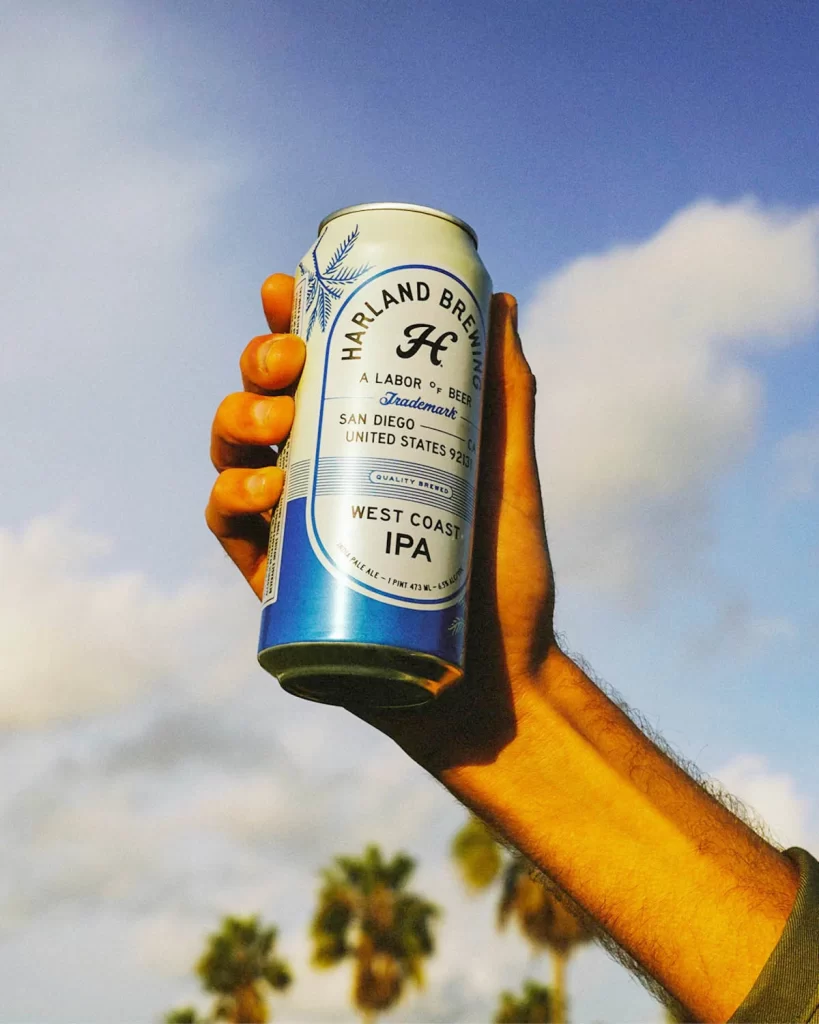 Harland Brewing West Coast IPA Can Handheld