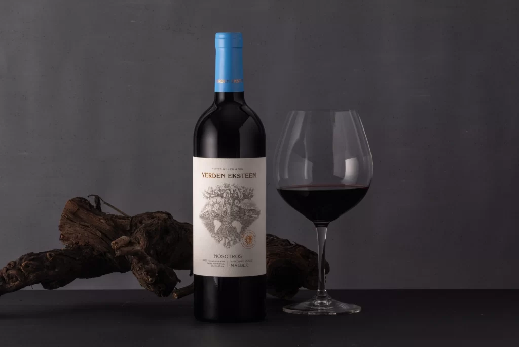 Yerden Eksteen Wine Bottle Yerden Angle View