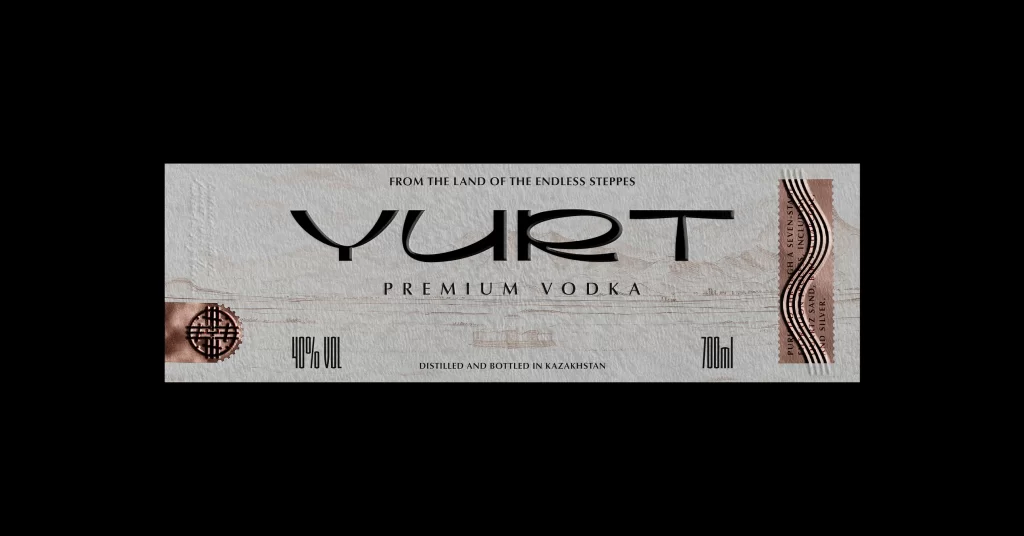 Yurt Vodka Packaging Black