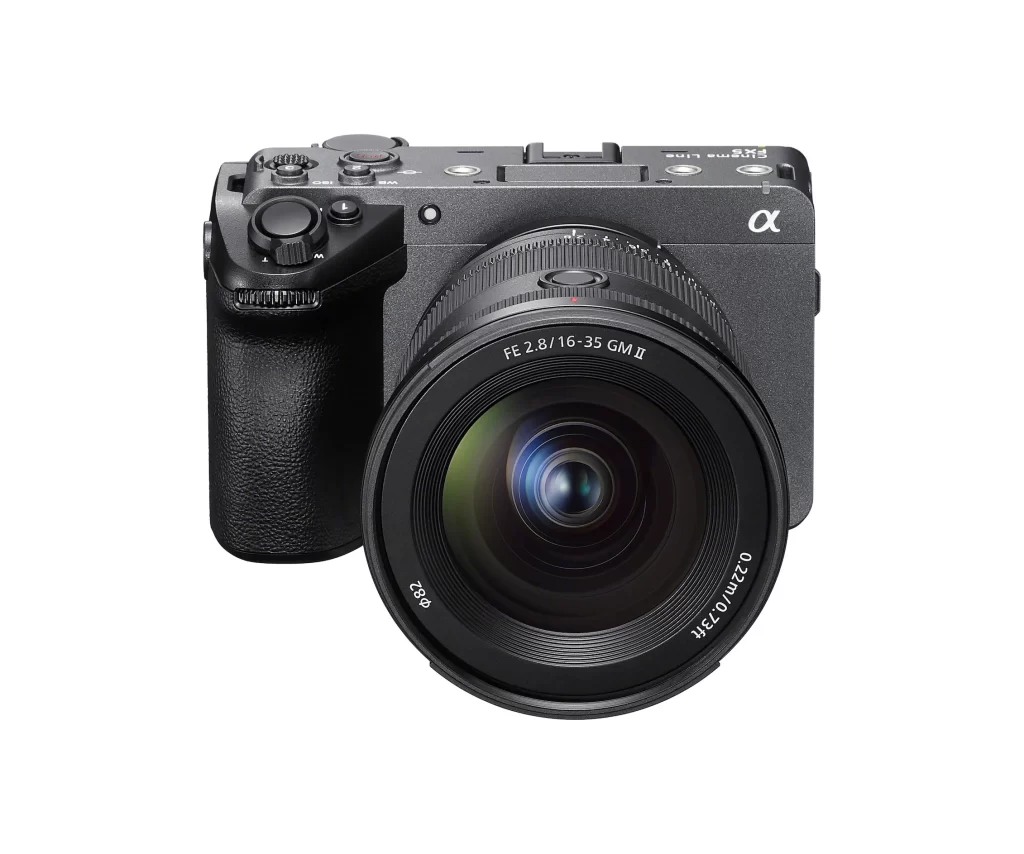 Sony Alpha with FE 2.816-35 GM II lens Black Camera Packaging
