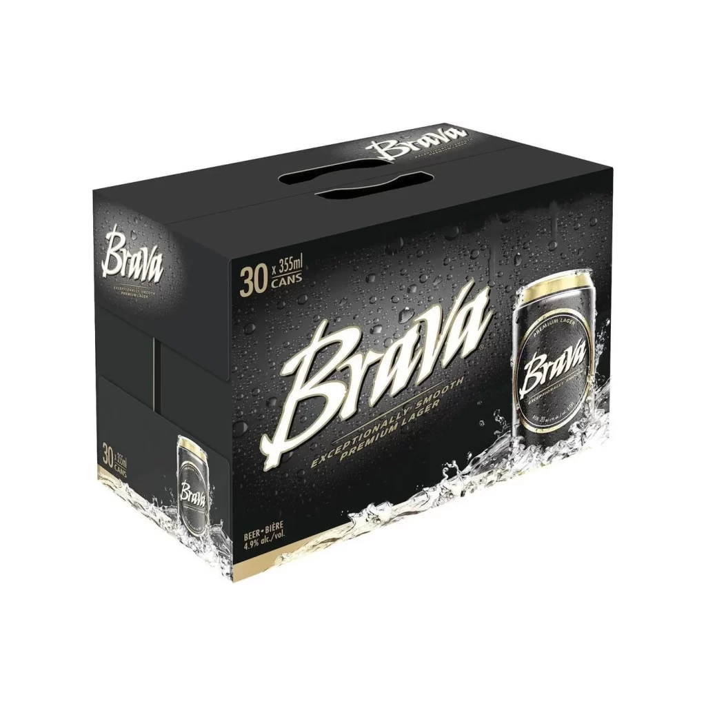 Coloplast Brava Exceptionally Smooth Premium Lager Black Beer Packaging