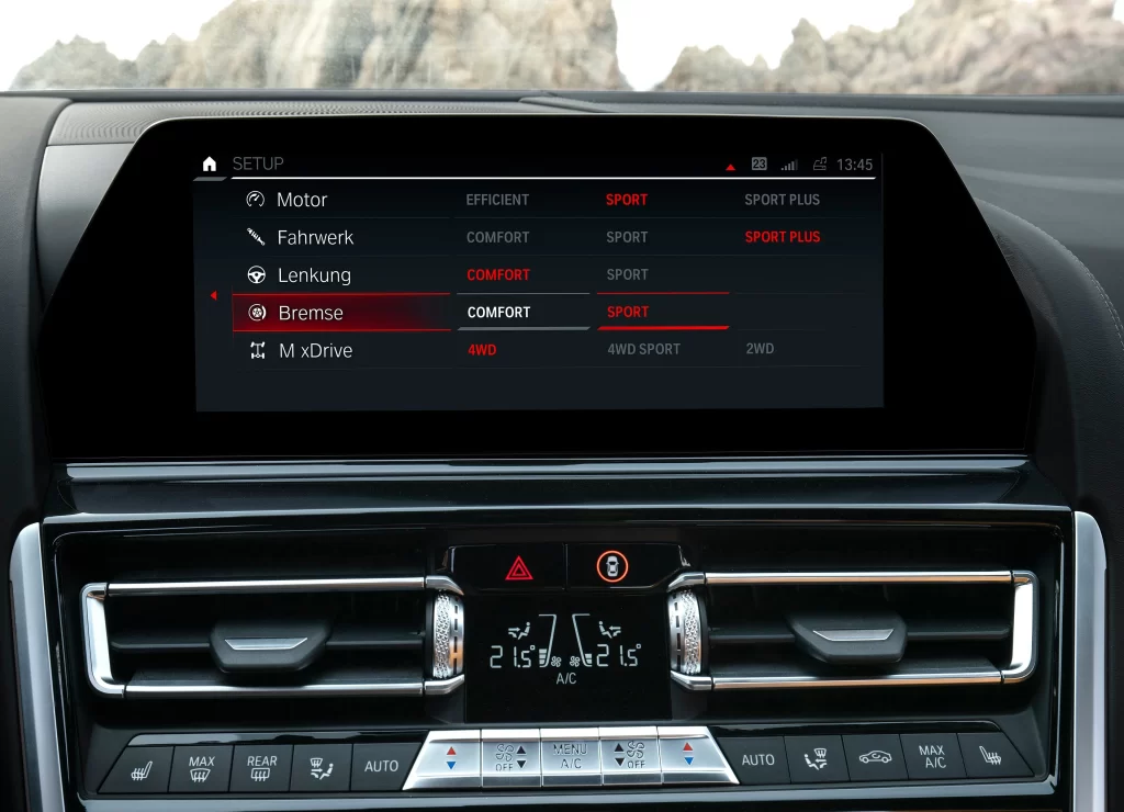 BMW Five Series M xDrive Setup Menu Interior Car Photography
