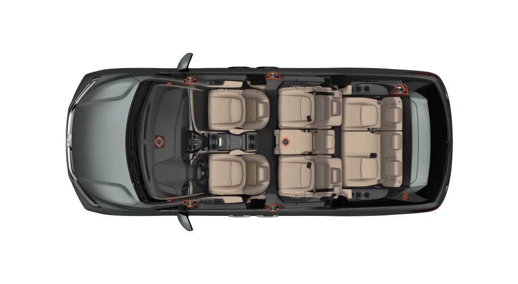 Honda Odyssey Dark Gray Overhead Interior Seating Car Photography