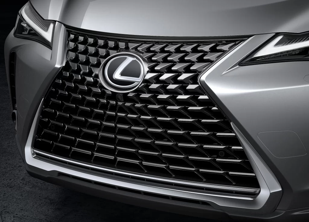 Lexus NX Silver Front Grille Detail Studio Car Photography