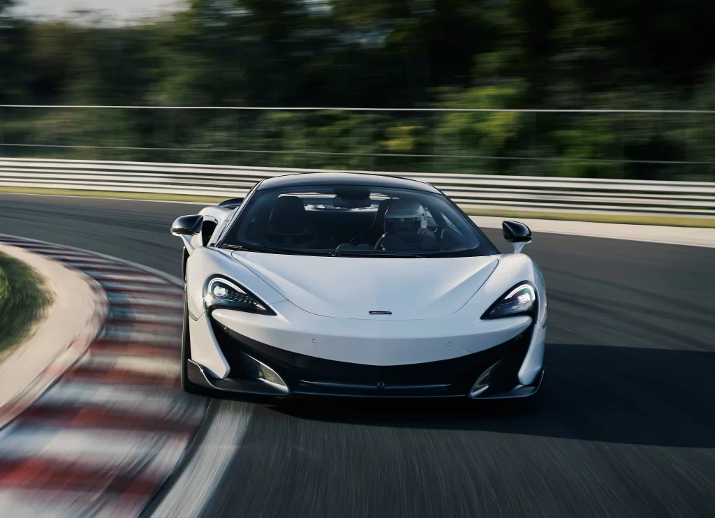 McLaren 570S White Race Track Car Photography