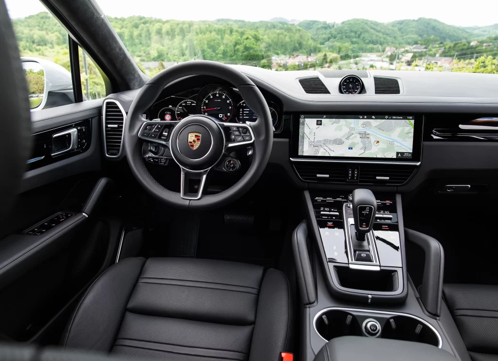 Porsche Cayenne Black Interior Car Photography