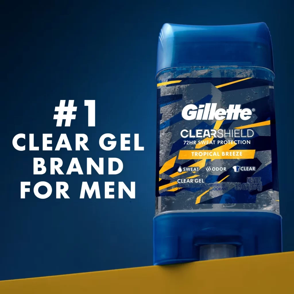 Gillette CLEARSHIELD Tropical Breeze Deodorant Packaging