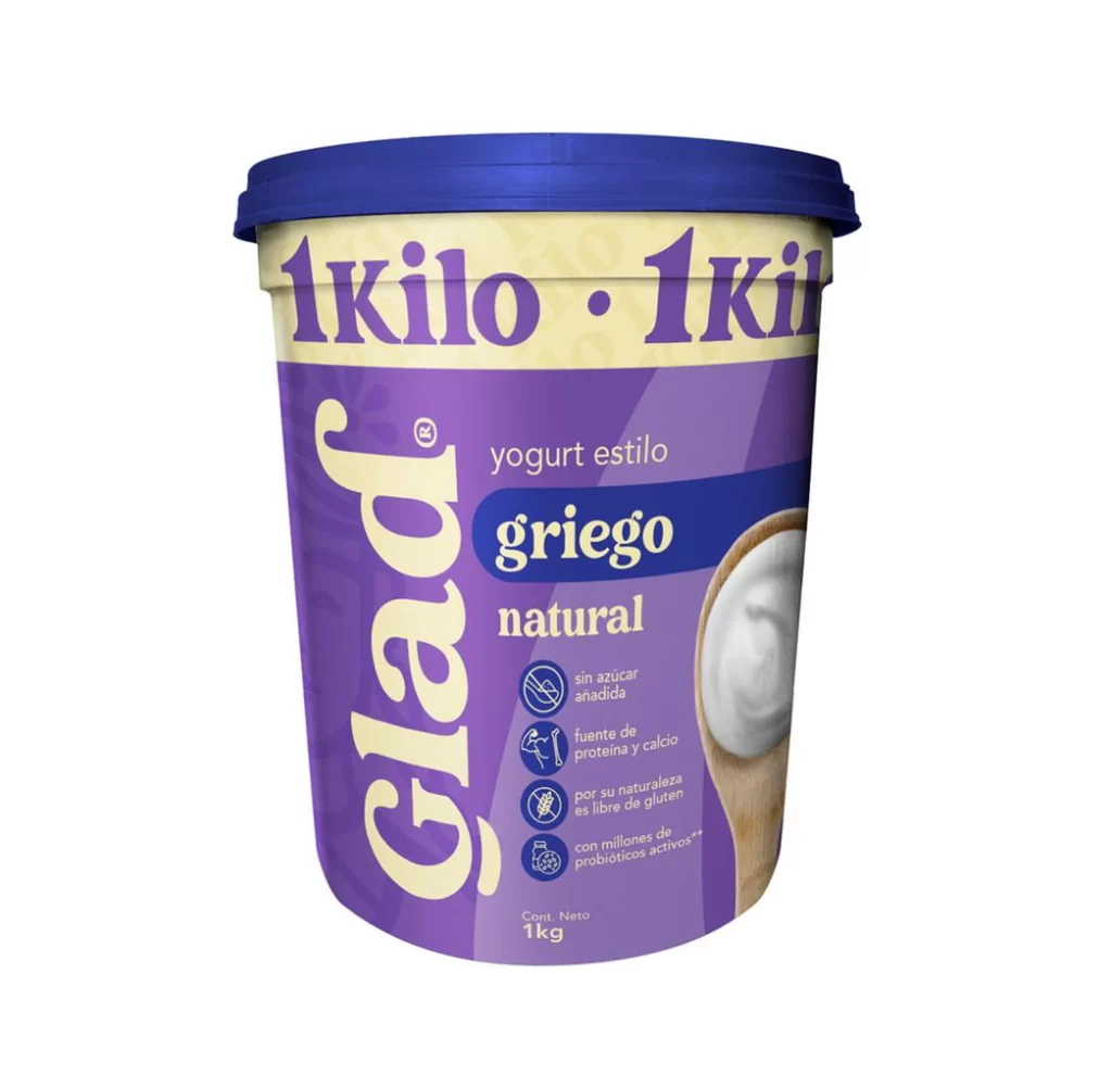 Glad Natural Greek Style Yogurt Tub Packaging