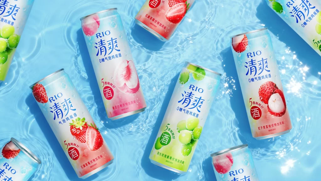 Rio Alcoholic Beverage Can Strawberry, Peach, Grape, Lychee flavors