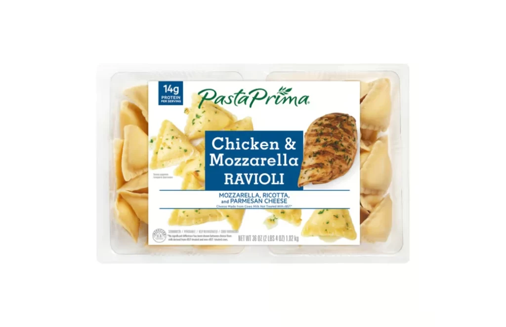 Pasta Prima Chicken & Mozzarella Fresh Pasta Packaging