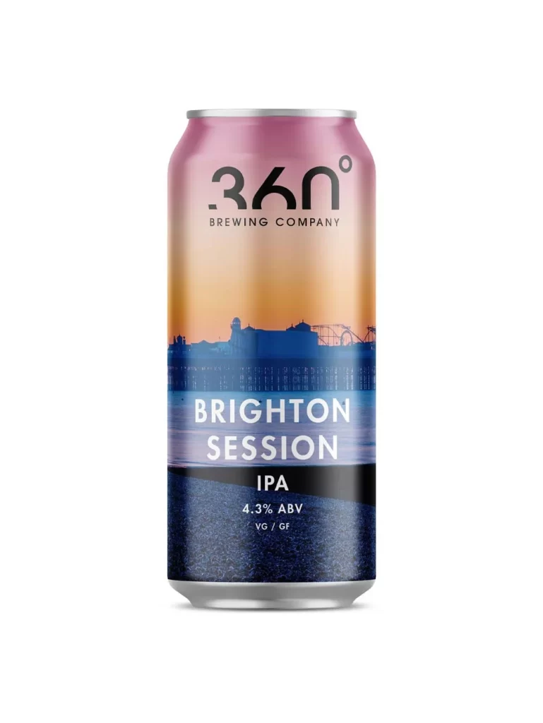 360° Brewing Company Brighton Session IPA Can Packaging