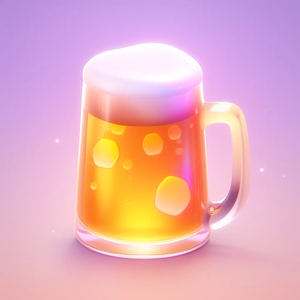 3D beer cartoon glass cute icon game lovely