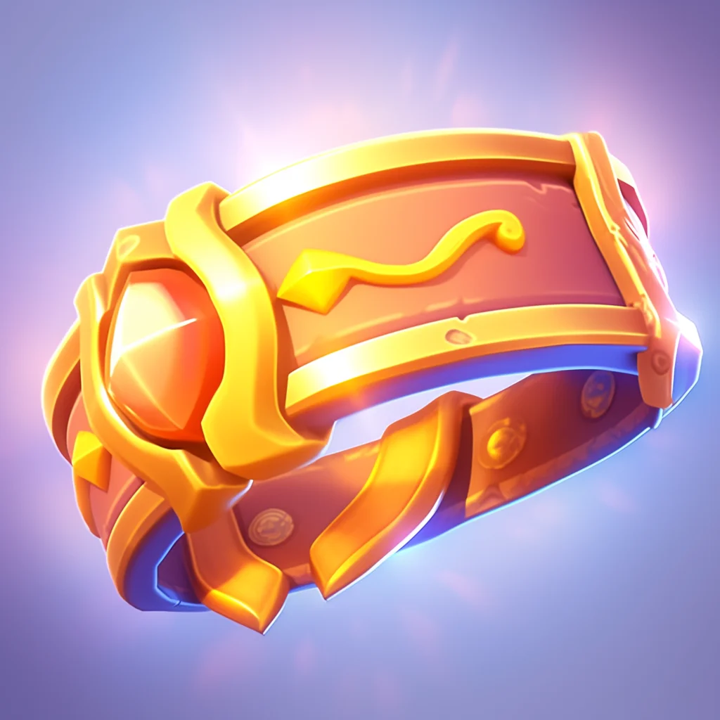 3D belt cartoon golden cute icon game lovely