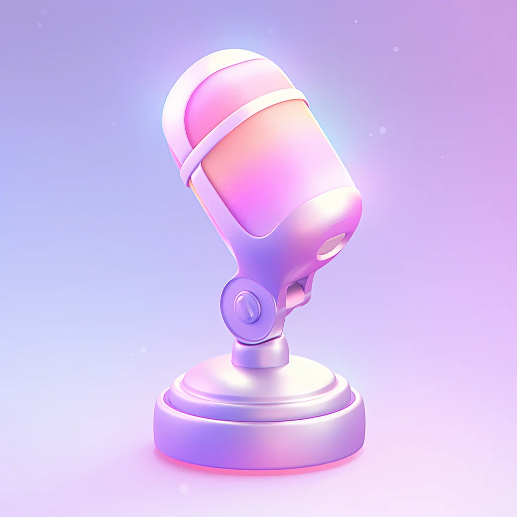 3D cartoon microphone icon cute MIC game lovely