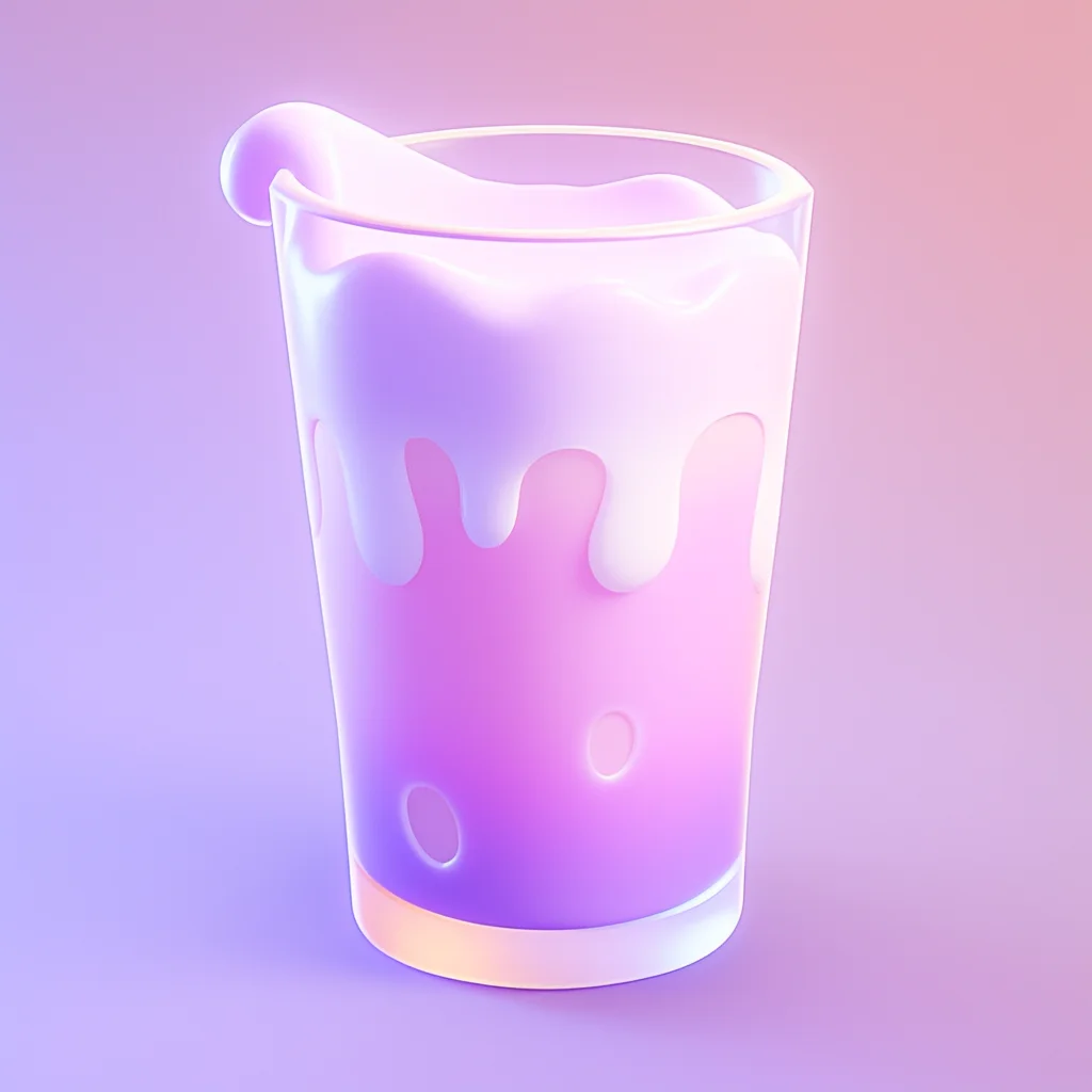 3D milk cartoon glass cute icon game lovely