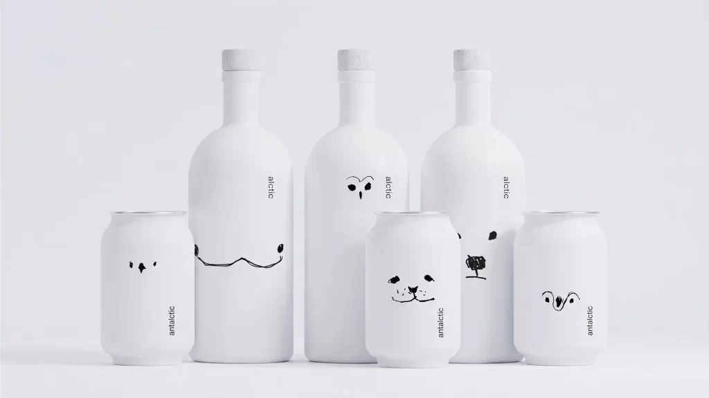 Alctic Antactic Minimalist White Packaging