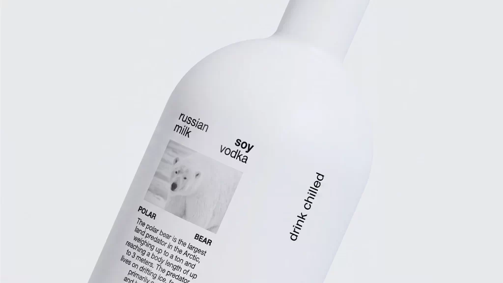 Alctic Milk Vodka White Minimalist Packaging