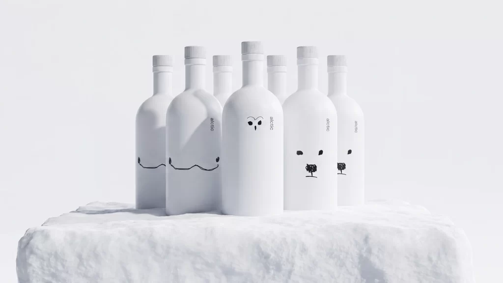 Alctic Vodka Minimalist White Packaging