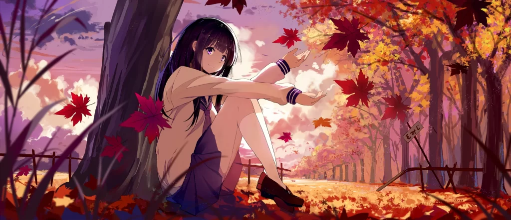 Autumn Girl Digital Art 1080p Wallpaper