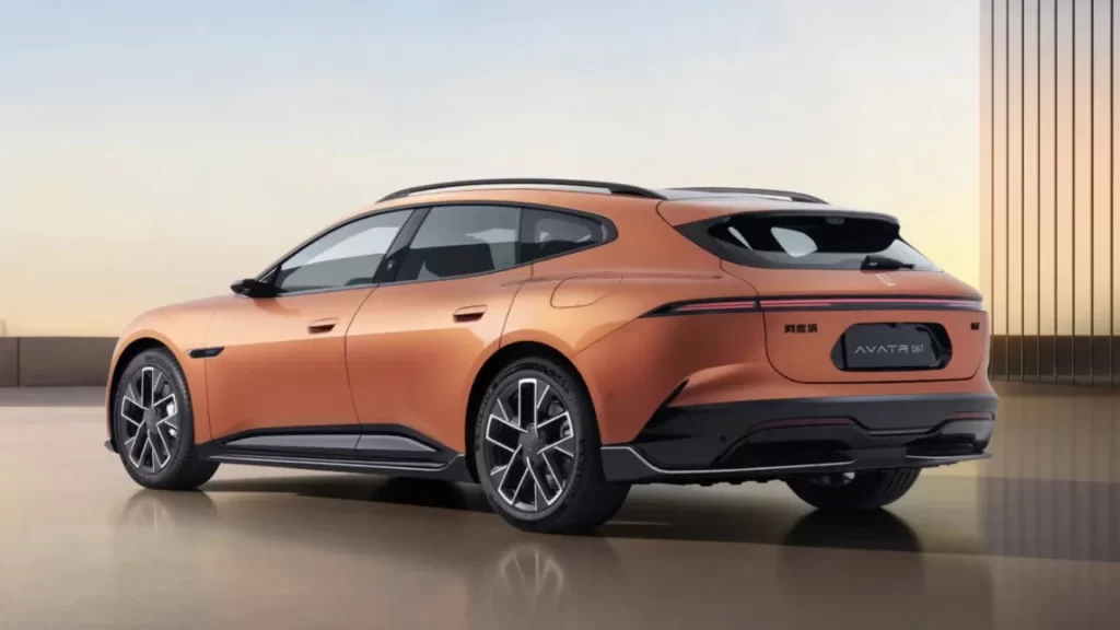 Avatr 11 Orange Rear View