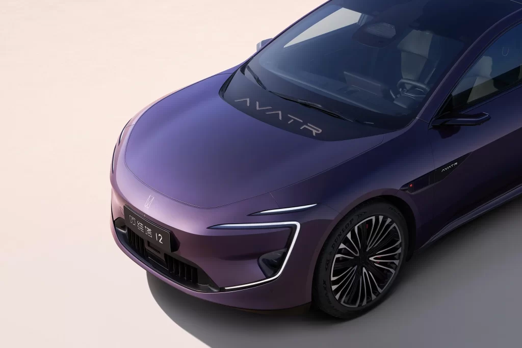 Avatr 12 Purple Front Three Quarter