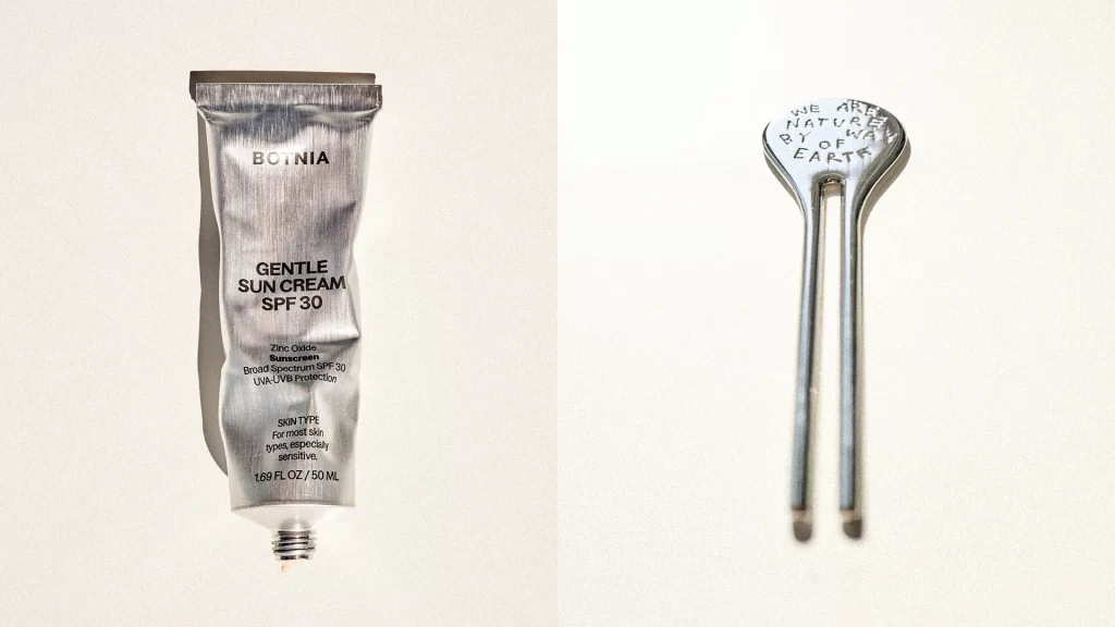 Botnia Gentle Sun Cream SPF 30 Metallic Silver Packaging