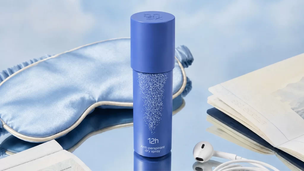 Brisk Anti-perspirant Dry Spray Cylindrical White Packaging