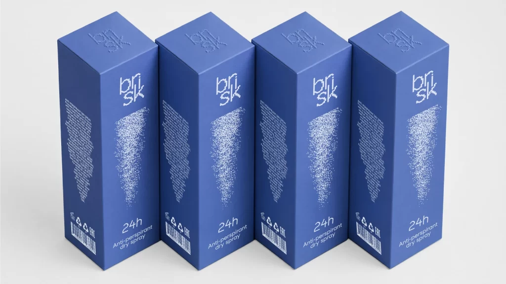 Brisk Anti-perspirant Dry Spray Rectangular White Packaging