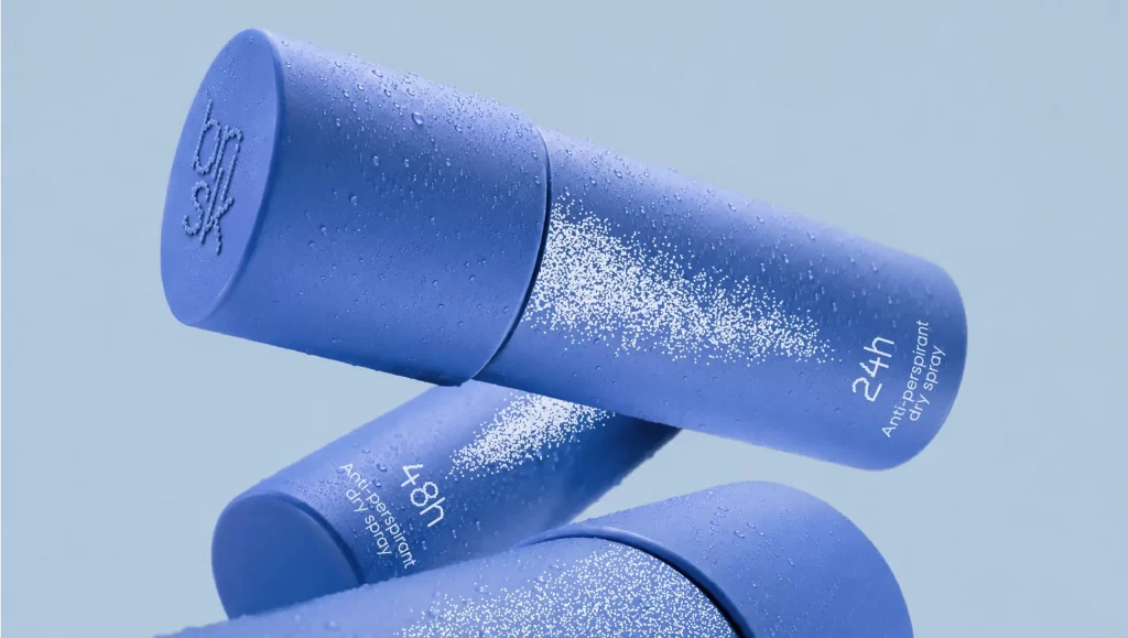 Brisk Antiperspirant Dry Spray Packaging