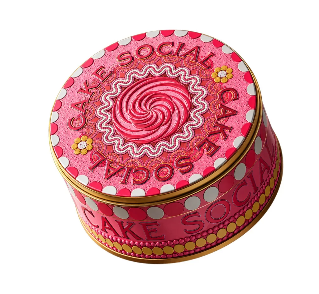 Cake Social Round Vibrant Packaging