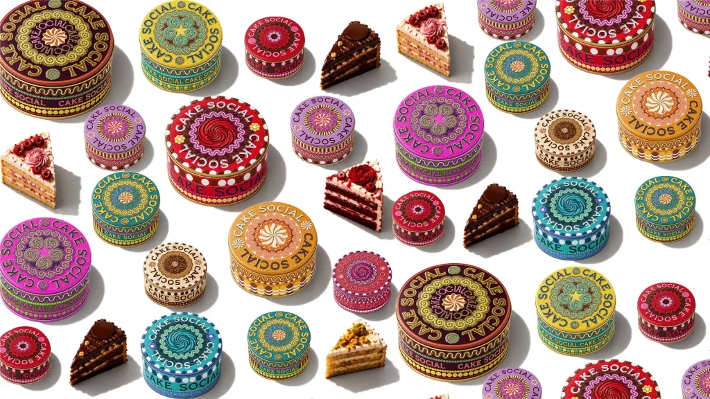 Cake Social Vibrant Colors Including Packaging