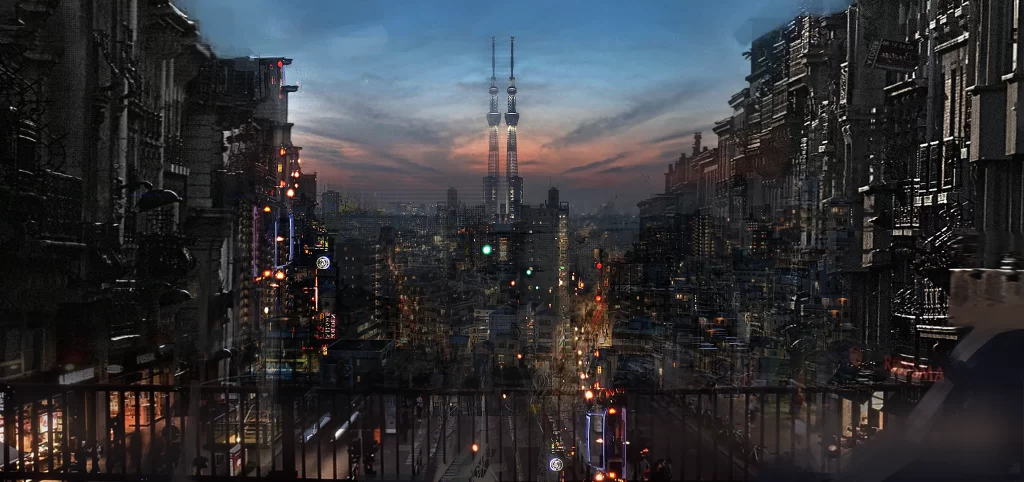 Cityscape Digital Art 1080p Wallpaper