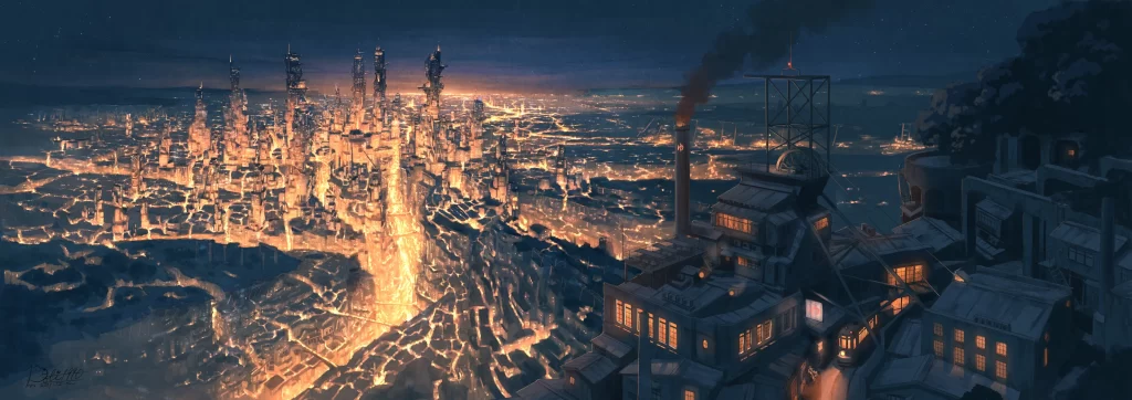 Cityscape Fantasy Art 1080p Wallpaper