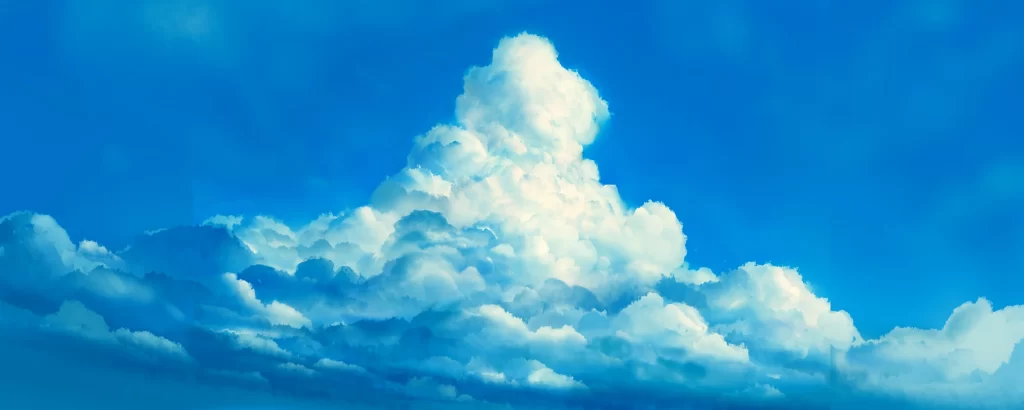 Cloudscape Landscape 1080p Blue White Wallpaper