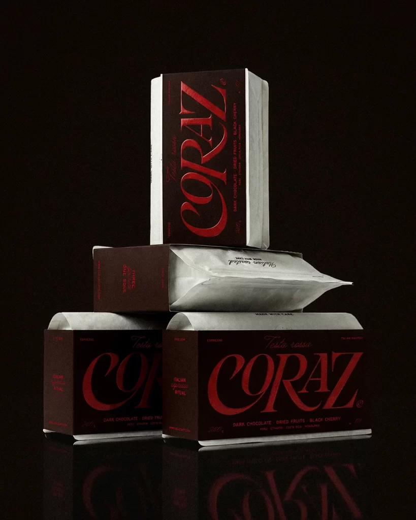 Coraz Dark Chocolate Rectangular Brown Packaging