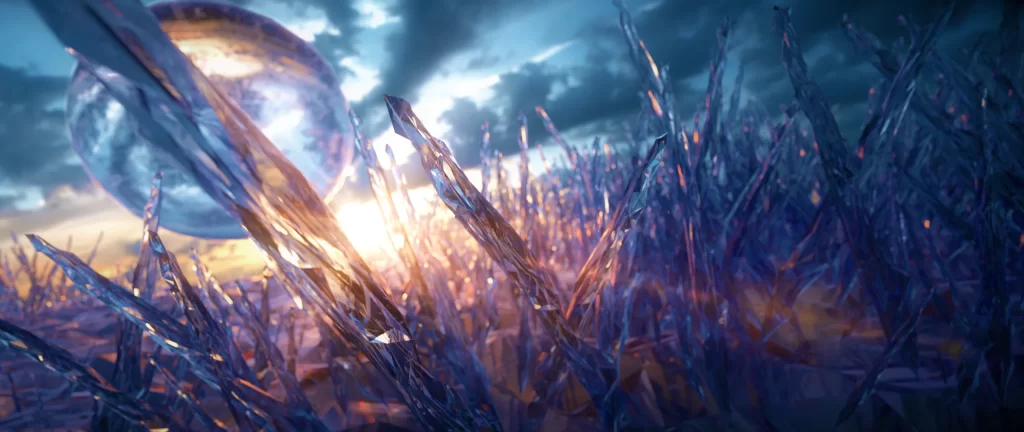Crystal Field Digital Art 1080p Wallpaper