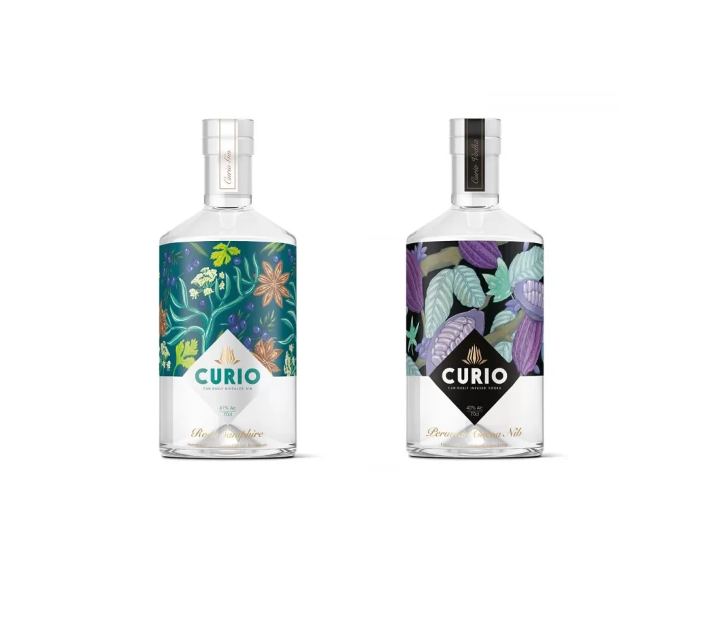 Curio Spirits Gin Packaging