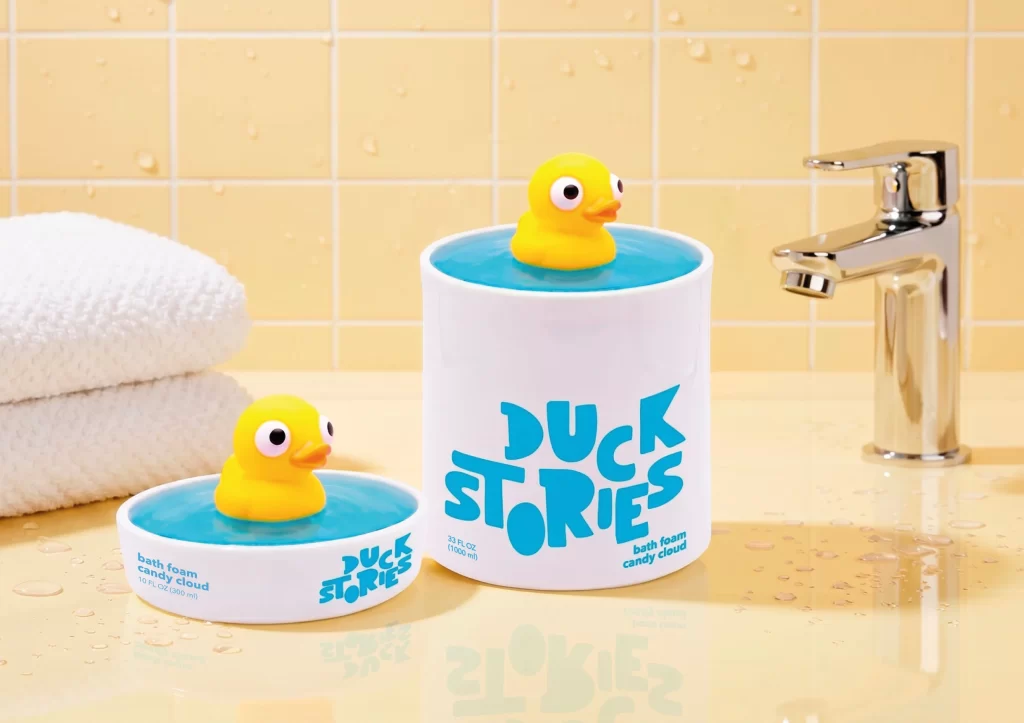 Duck Stories Bath Foam Packaged White Packaging