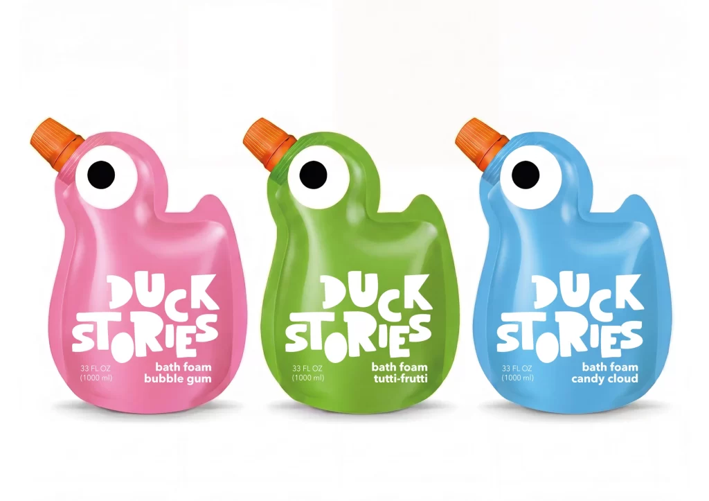 Duck Stories Bath Foam Three Bottles Packaging