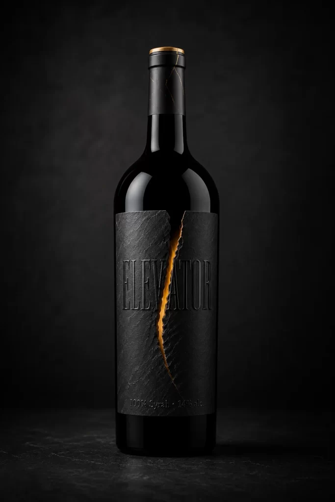Elevator Wine Black Cracked Packaging