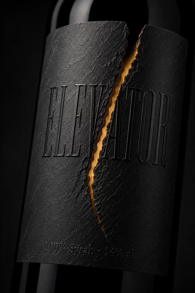 Elevator Wine Textured Prominent Packaging