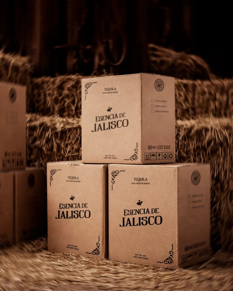 Esencia de Jalisco Tequila Brown Cardboard Packaging
