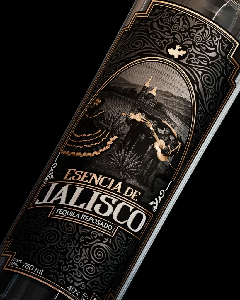 Esencia de Jalisco Tequila Reposado Black Color Packaging